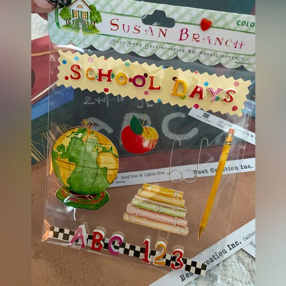 ✏️📓 “SCHOOL DAYS” STICKERS & SCRAPBOOK PAPER BUNDLE. RETIRED DESIGN! - Picture 2 of 12